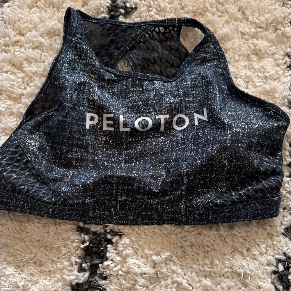 Peloton Charcoal Mesh Sports Bra